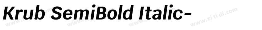 Krub SemiBold Italic字体转换